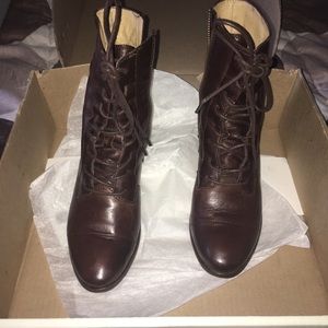 FRYE lace up boots
